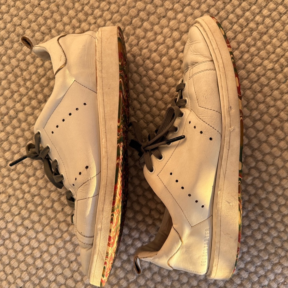 Golden Goose White and Gray Sneakers